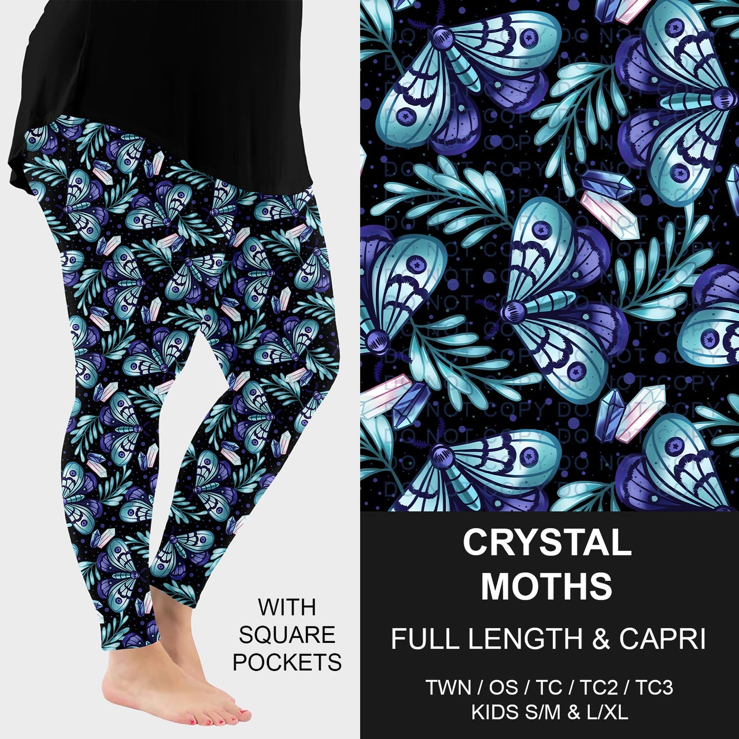 B270 - Preorder Crystal Moths Leggings w/ Pockets (Closes 1/18. ETA: early April)