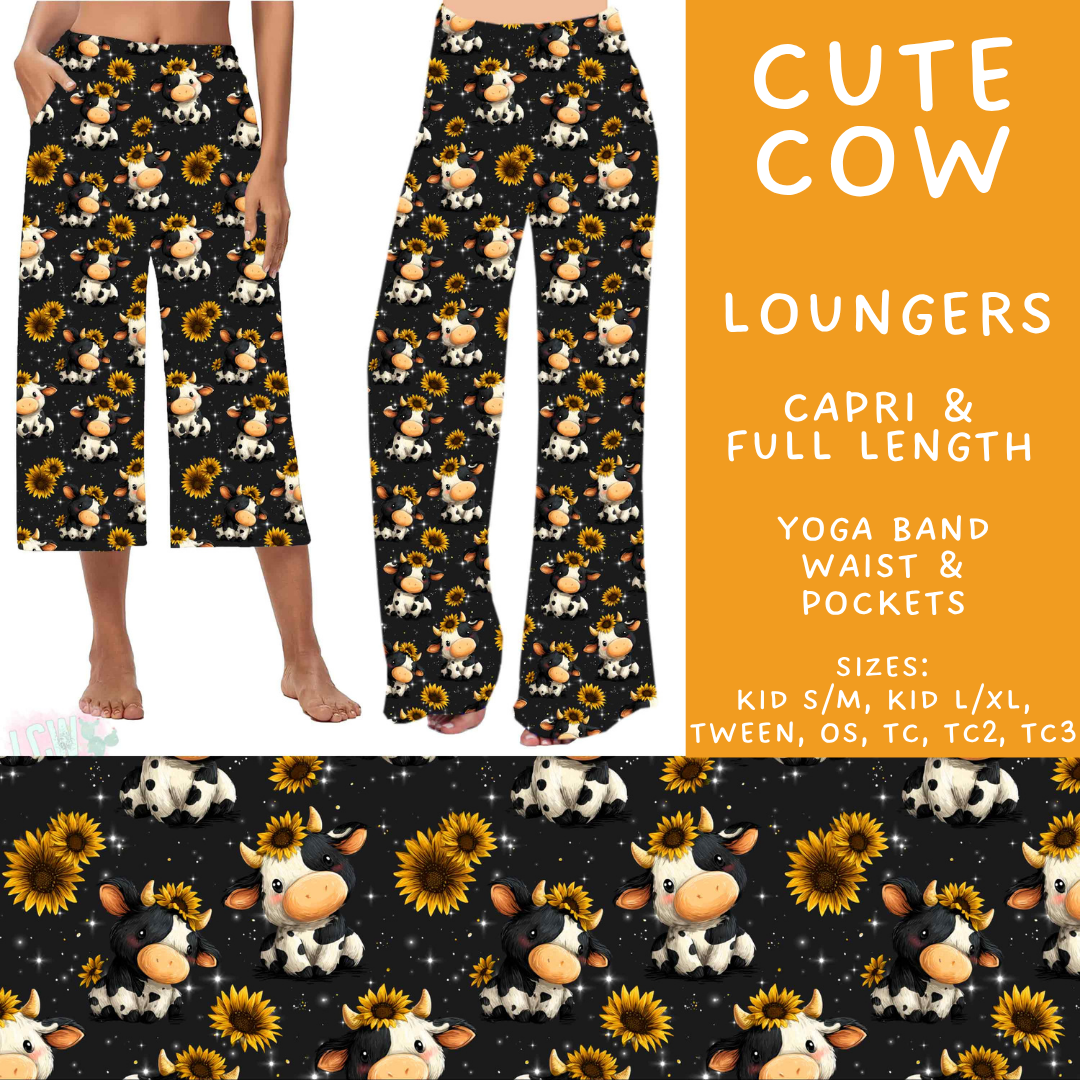 Batch #603 - September Request Run - Closes 10/26 - ETA mid/late Dec - Cute Cow Capri and Full Length Loungers