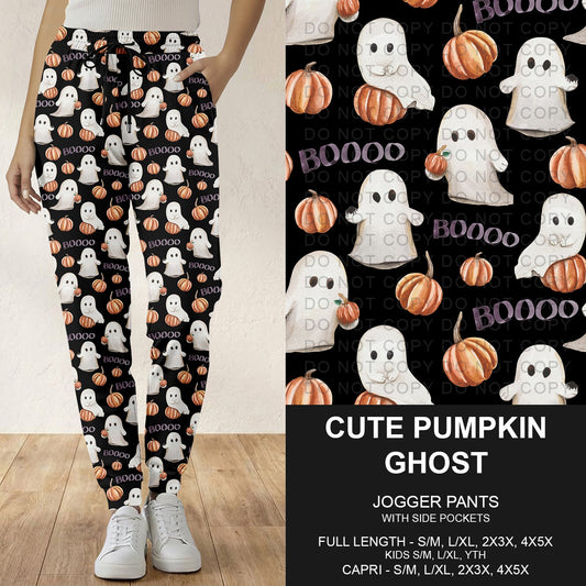 B299 - Preorder Cute Pumpkin Ghost Joggers (Closes 7/12. ETA: mid Sept.)
