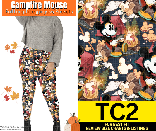 Campfire Mouse Full Length Leggings w/ Pockets