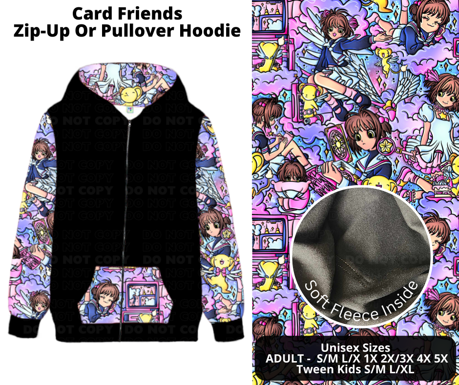 Preorder! Closes 12/2. ETA Feb. Card Friends Zip-Up or Pullover Hoodie