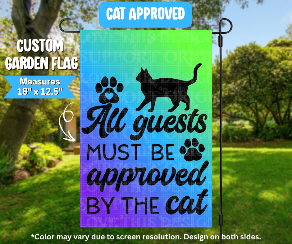 Cat Approved Garden Flag