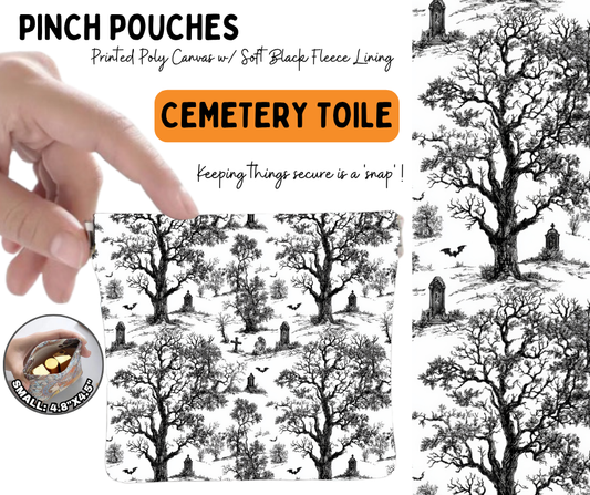 Cemetery Toile Pinch Pouches