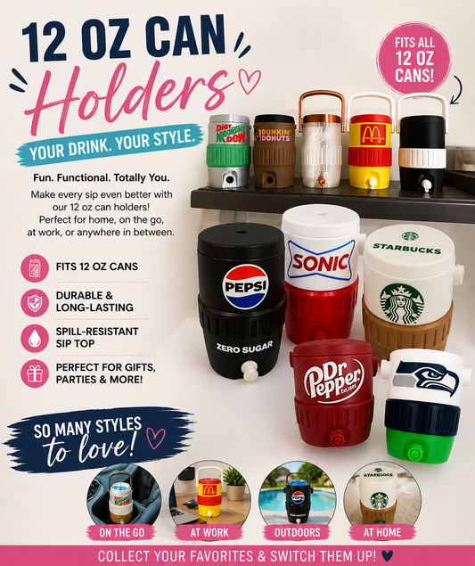 GF-3D PRINTED CUSTOM 12 OUNCE CAN HOLDERS