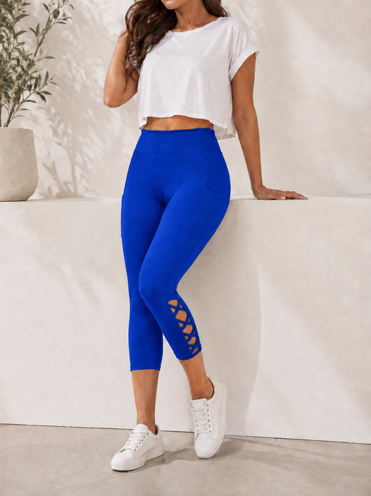 CRISS CROS RUN- ROYAL BLUE legging/ capri