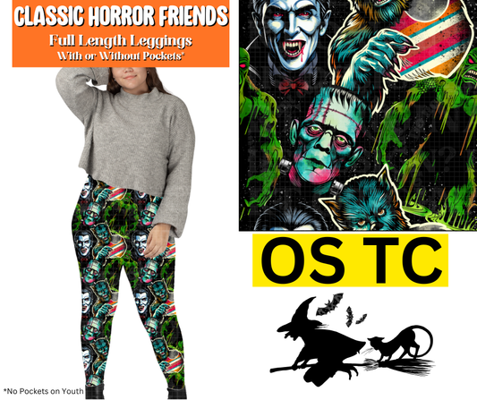 Classic Horror Friends Full Length Leggings w/ Pockets