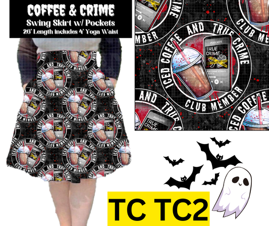 Coffee & Crime Swing Skirt
