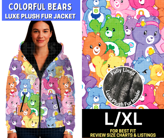 Colorful Bears Luxe Fur Jacket