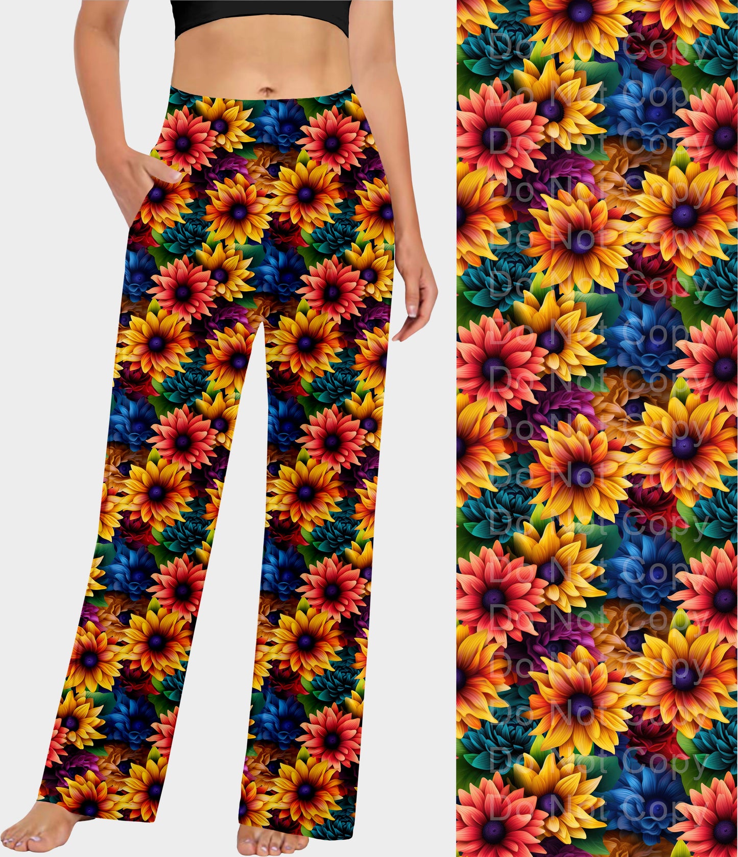 RTS - Colorful Sunflower Lounge Pants