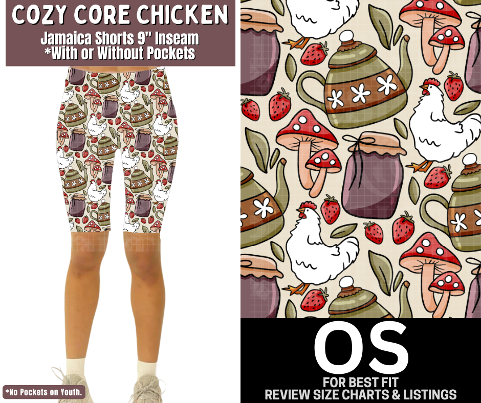 Cozy Core Chicken Jamaica Shorts w/ Pockets