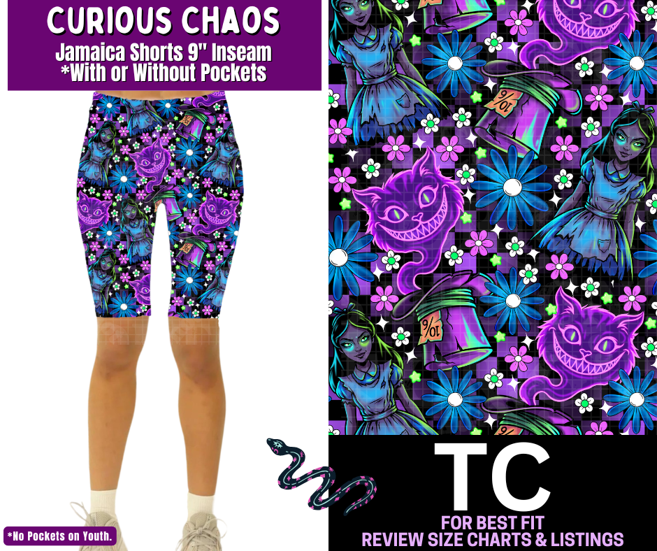 Curious Chaos Jamaica Shorts w/ Pockets