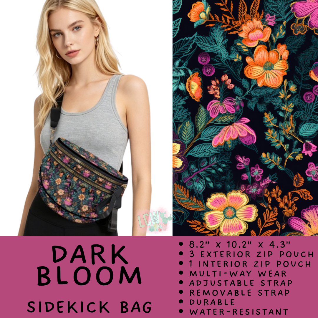 Batch #579 - Sidekick Bags 2 - Closes 9/2 - ETA early November - Dark Bloom Sidekick Bag