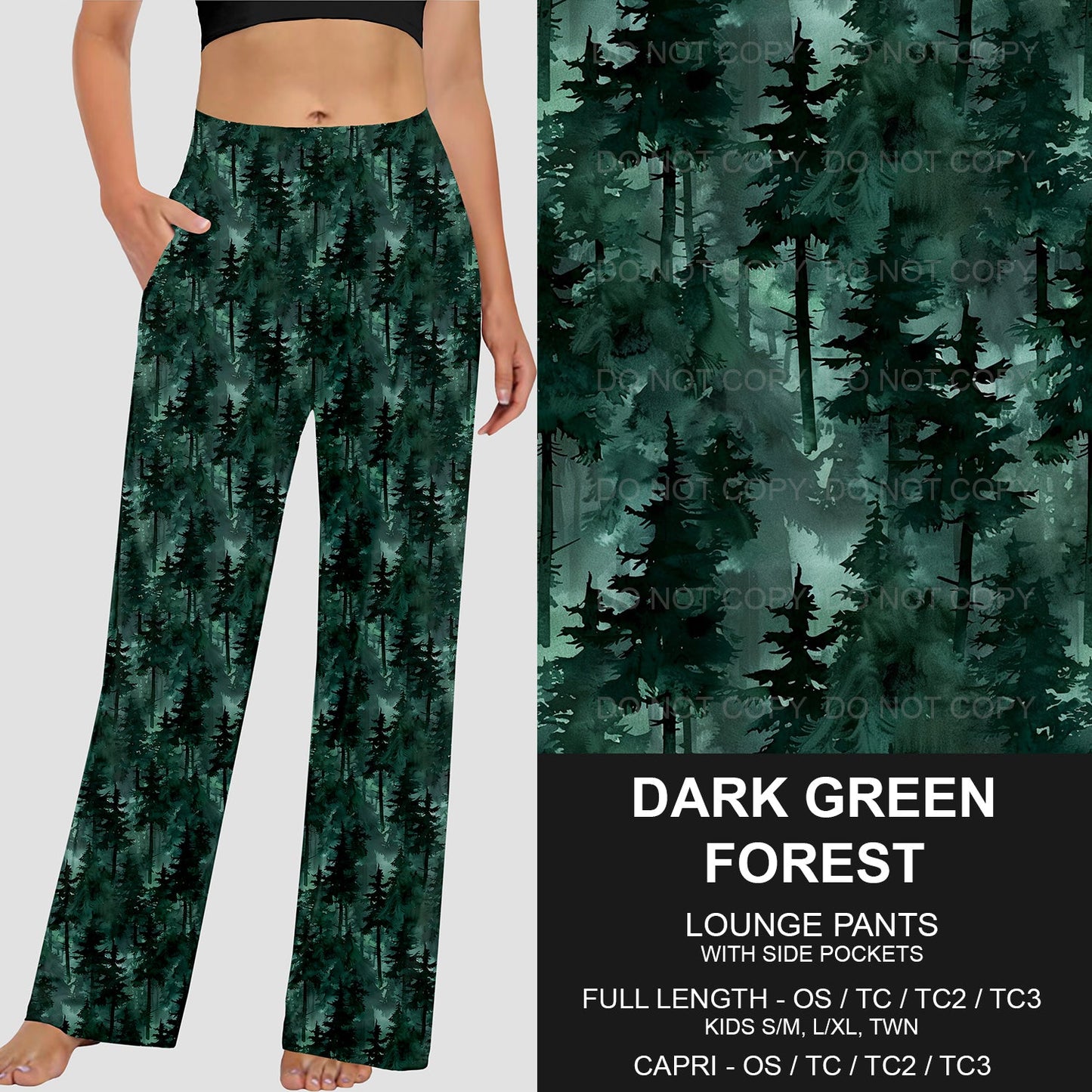 B208 - Preorder Dark Green Forest Lounge Pants (Closes 1/26. ETA: early May)