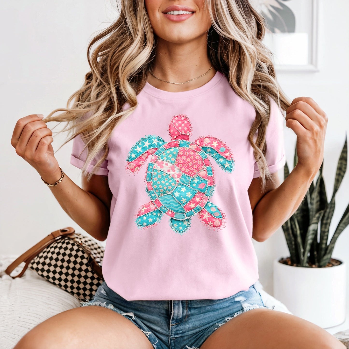 Patchwork Sea Turtle Tshirt