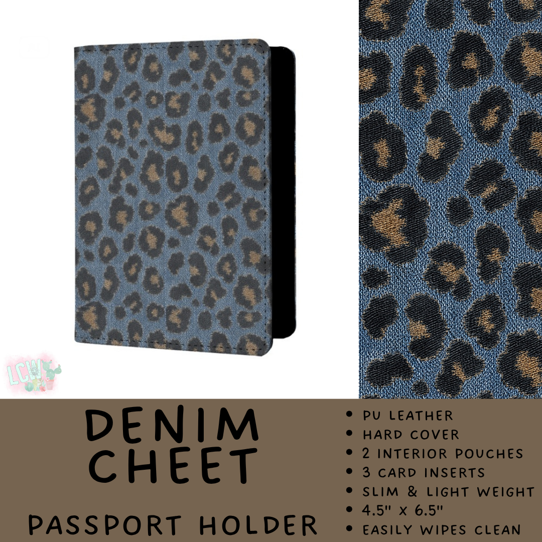 Batch #609 - Travel Collection 2 - Closes 11/6 - ETA early Jan - Denim Cheet Passport Holder