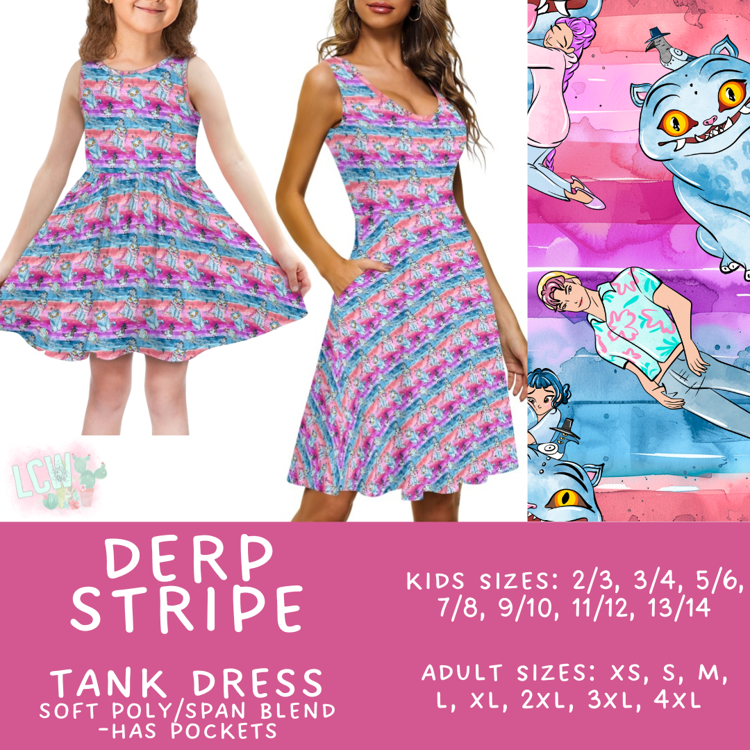 Batch #538 - Fun Run 23 - Closes 6/3 - ETA early August - Derp Stripe Women's & Girl's Tank Dress