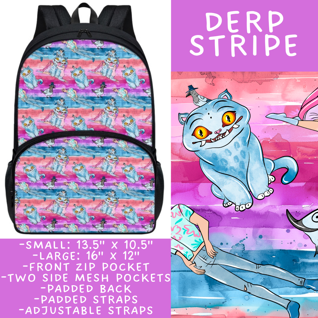 Batch #545 - Back to School 3 - Closes 6/19 - ETA early/mid August - Derp Stripe Backpacks