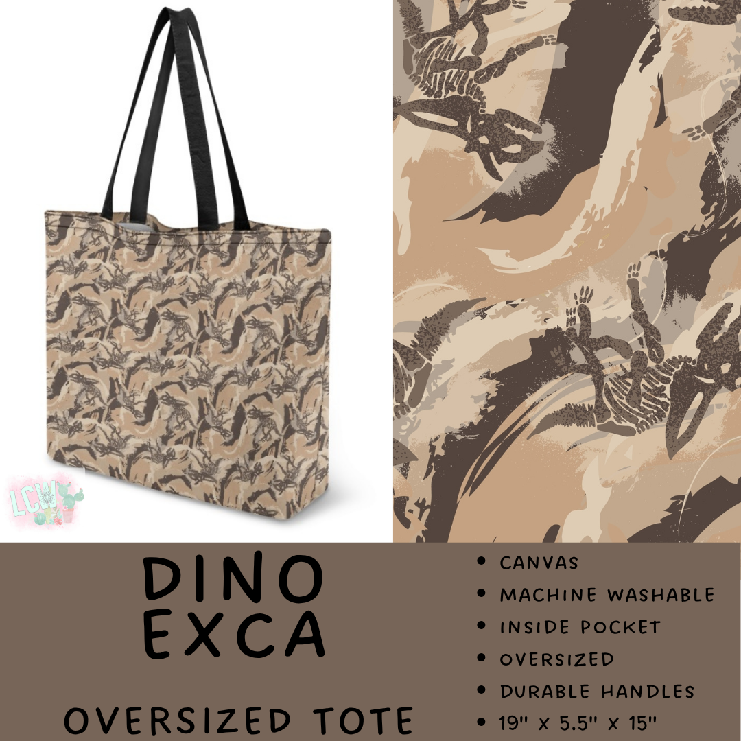 Batch #609 - Travel Collection 2 - Closes 11/6 - ETA early Jan - Dino Exca Oversized Totes