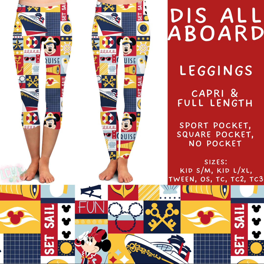 Batch #552 - Magical Faves 22 - Closes 7/6 - ETA early Sept - Dis All Aboard Full and Capri Length Leggings