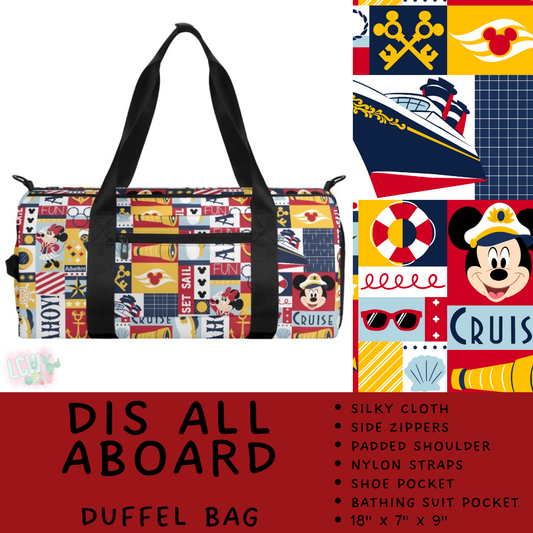 Batch #495 - Travel Collection - Closes 2/23 - ETA late April - Dis All Aboard Duffel Bag