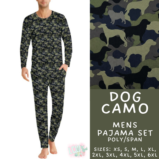 Batch #587 - Family Pajamas 2 - Closes 9/18 - ETA mid Nov - Dog Camo Men's Pajama Set