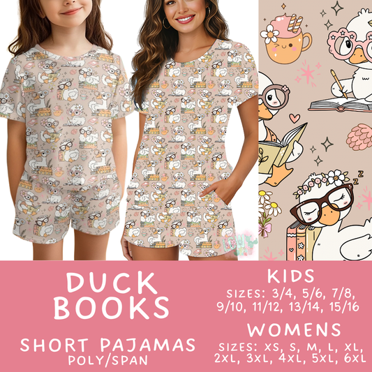 Batch #505 - Cozy Collection Pajamas - Closes 3/18 - ETA mid May - Duck Books Women's & Kid's Short Pajama Set