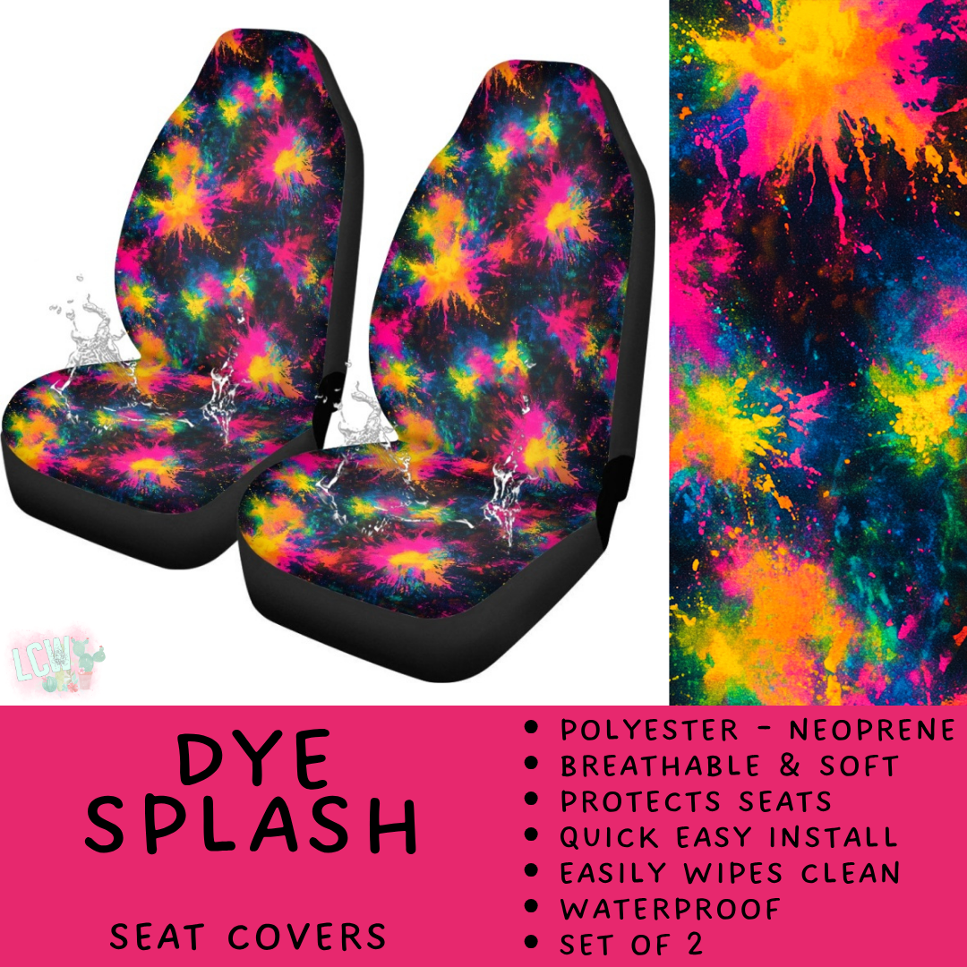 Batch #554 - Car Accessories 3 - Closes 7/10 - ETA early/mid Sept - Dye Splash Vehicle Seat Covers