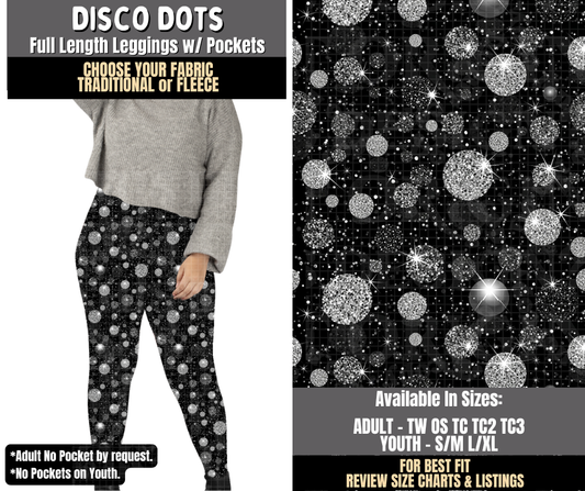 Preorder! Closes 8/3. ETA Nov. Disco Dots Leggings Choose Fleece or Traditional