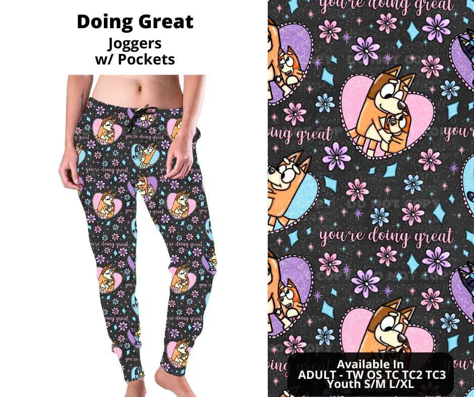 Preorder! Closes 11/28. ETA Feb. Doing Great Joggers