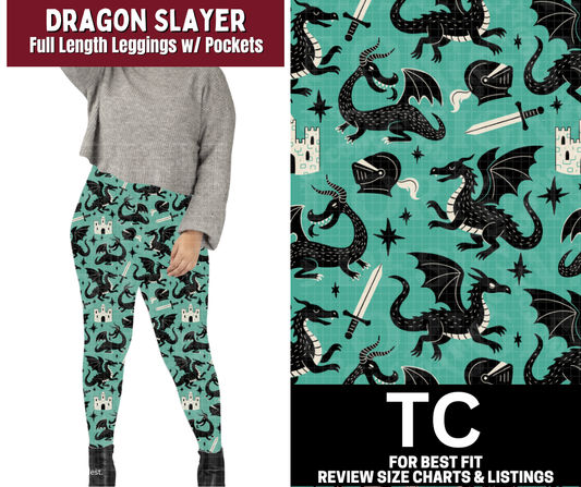 Dragon Slayer Full Length Leggings w/ Pockets