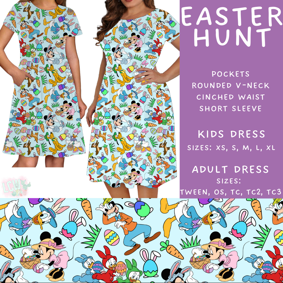 Batch #477 - Magical Character Easter - Closes 1/12 ETA - Early March - Easter Hunt Adult & Kids Dresses
