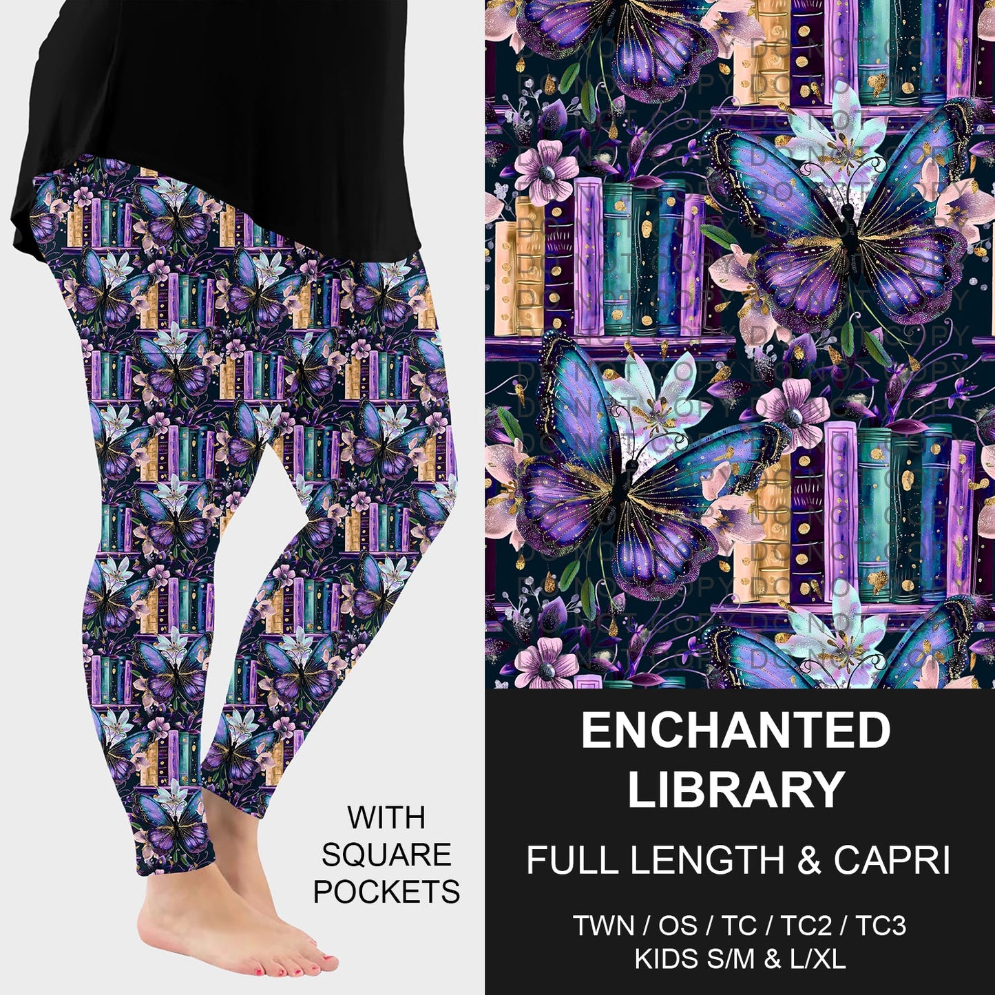 B292 - Preorder Enchanted Library Leggings w/ Pockets (Closes 5/24. ETA: late July)