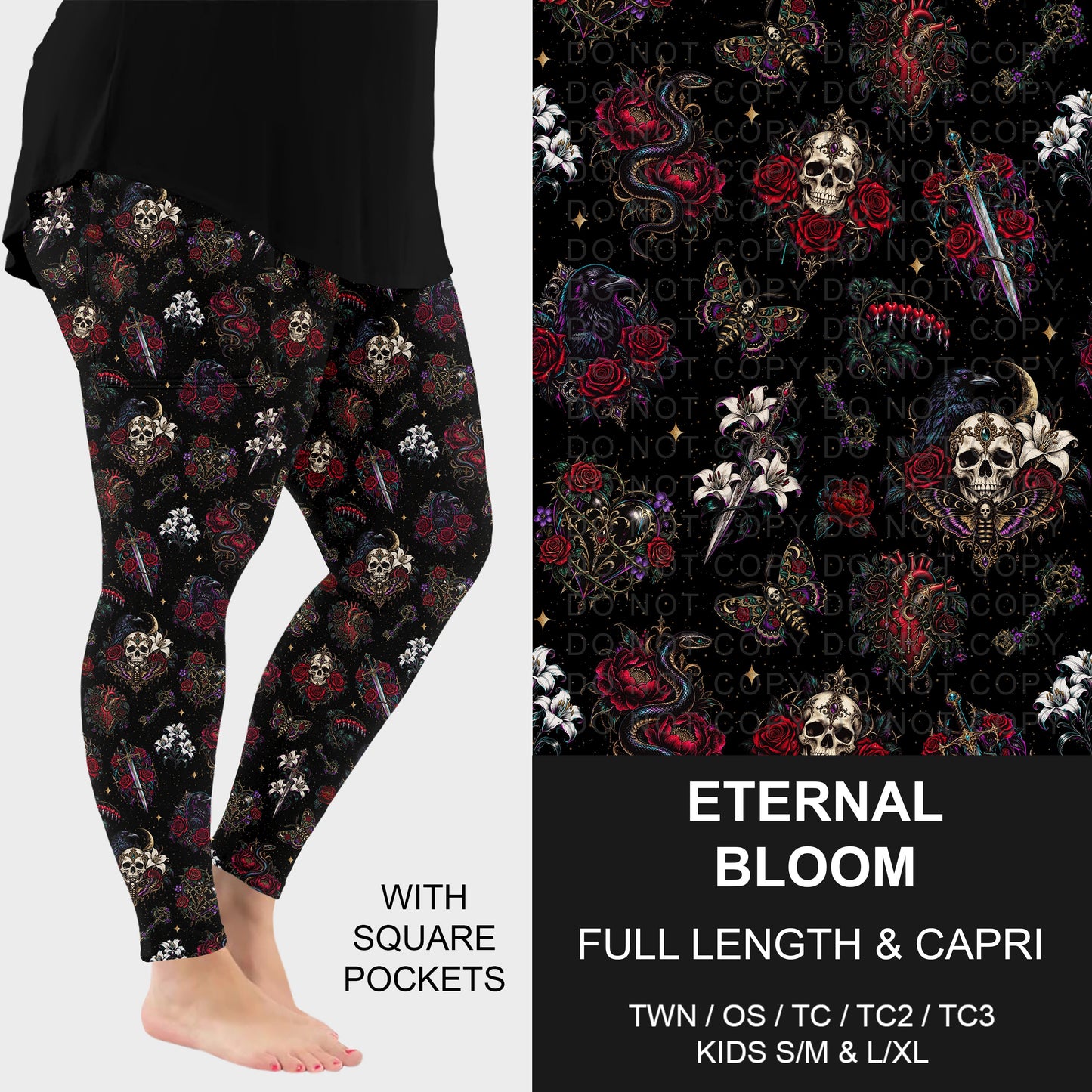 B320 - Preorder Eternal Bloom Leggings w/ Pockets (Closes 11/08. ETA: mid Jan.)