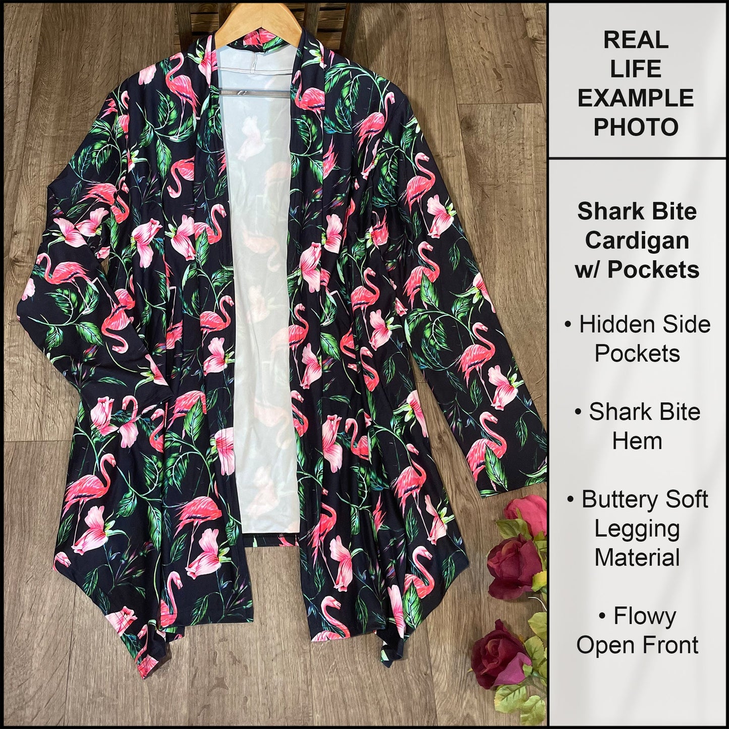 RTS - Mosaic Lilies Cardigan w/ Pockets