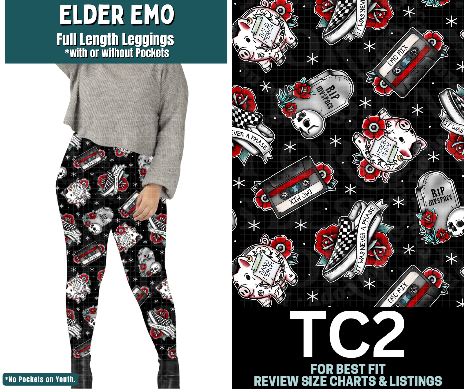 Elder Emo Full Length Leggings w/ Pockets
