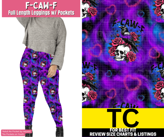 F-Caw-F Leggings Choose Fleece or Traditional