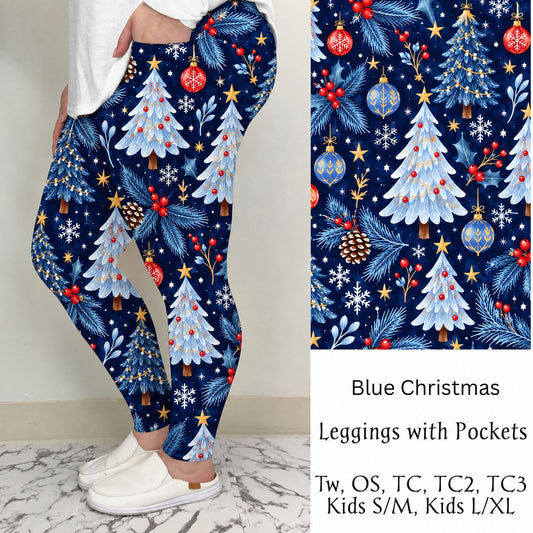 Blue Christmas Leggings/Joggers | Run Ends 10/9 | ETA 42 days