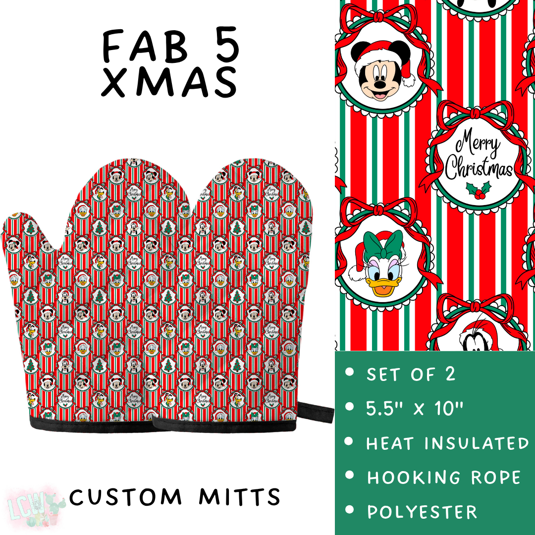 Batch #591 - Baking Spirits Bright 3 - Closes 9/28 - ETA mid/late Nov - Fab 5 Xmas Oven Mitts