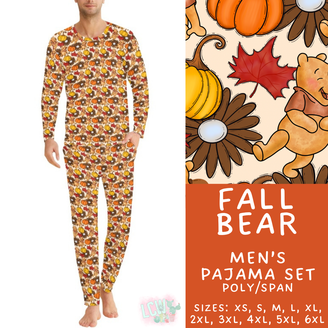 Batch #580 - Fall Family Pajamas 2 - Closes 9/4 - ETA early Nov - Fall Bear Men's Pajama Set