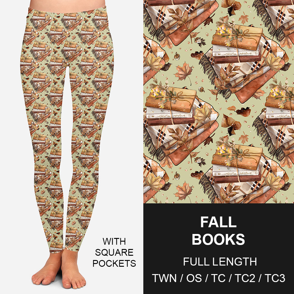 RTS - Fall Books Leggings w/ Pockets