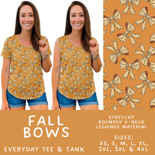 Batch #575 - Fun Run 26 - Closes 8/26 - ETA late October - Fall Bows Everyday Tank & Tee