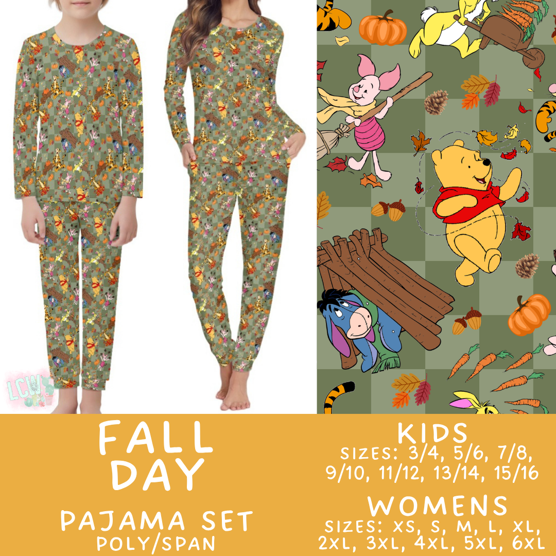 Batch #580 - Fall Family Pajamas 2 - Closes 9/4 - ETA early Nov - Fall Day Women's & Kid's Pajama Set