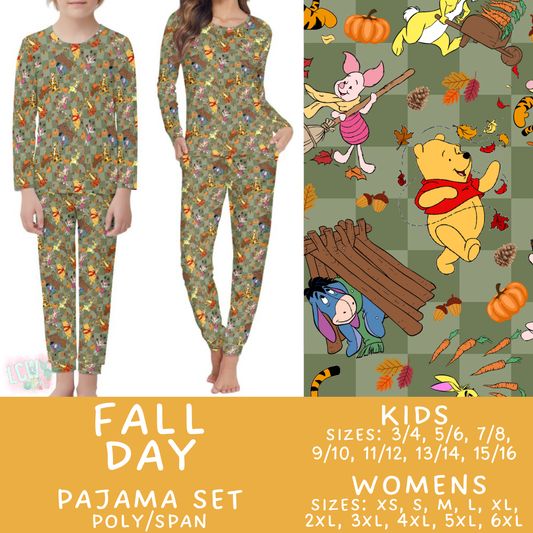 Batch #580 - Fall Family Pajamas 2 - Closes 9/4 - ETA early Nov - Fall Day Women's & Kid's Pajama Set