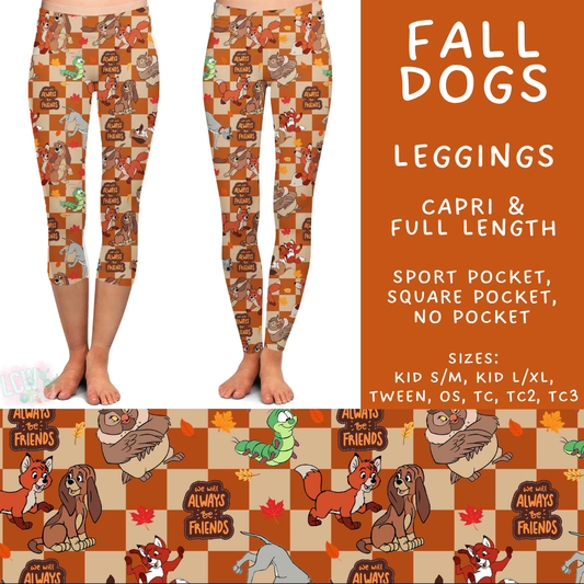 Batch #583 - Magical Character Fall - Closes 9/9 - ETA early Nov - Fall Dogs Full and Capri Length Leggings