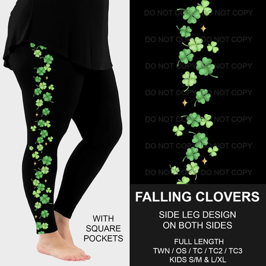 B201 - Preorder Falling Clovers Leggings w/ Pockets (Closes 12/20. ETA late Jan.)