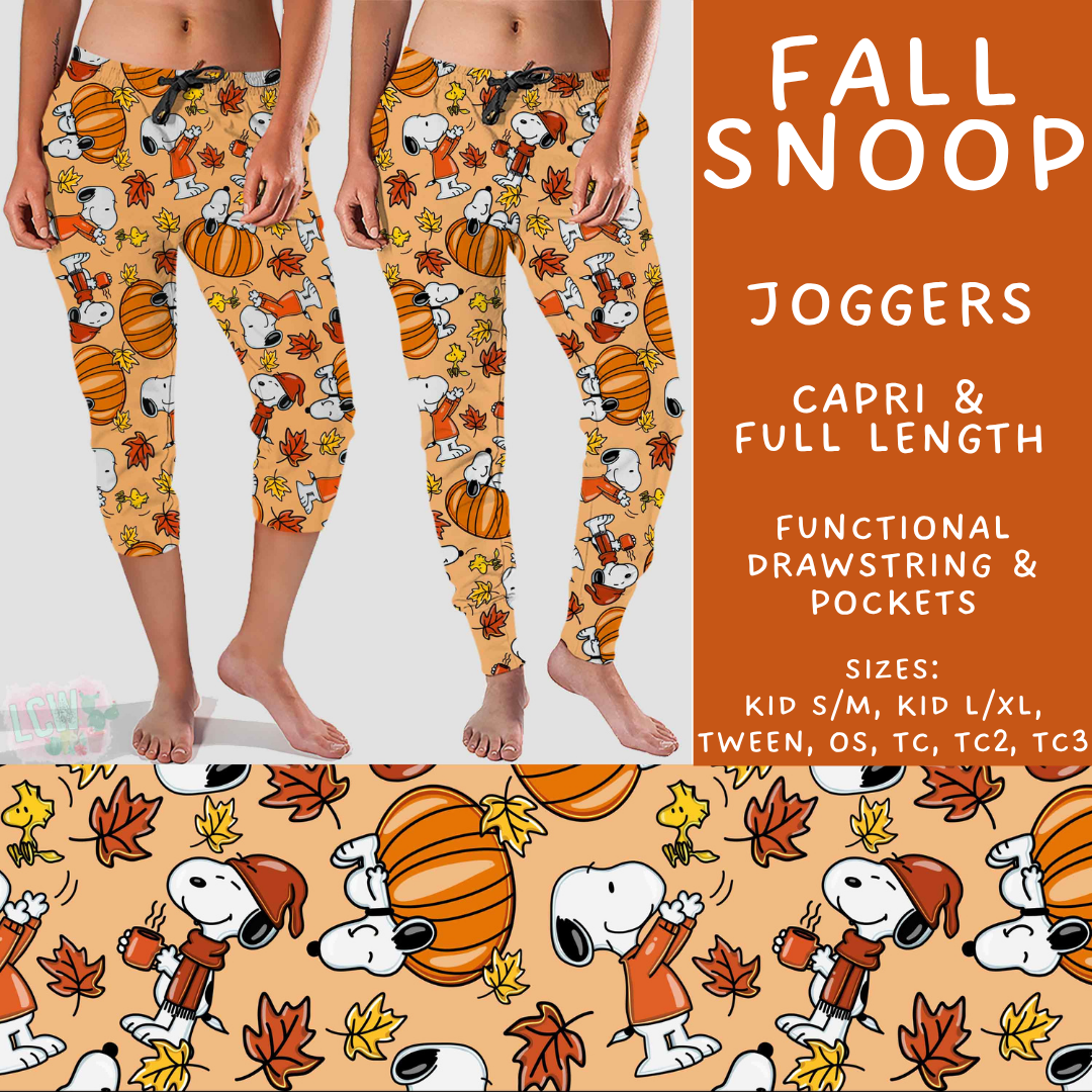 Batch #583 - Magical Character Fall - Closes 9/9 - ETA early Nov - Fall Snoop Full and Capri Length Joggers