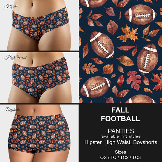 B306 - Preorder Fall Football Panties (Closes 8/07. ETA mid October)