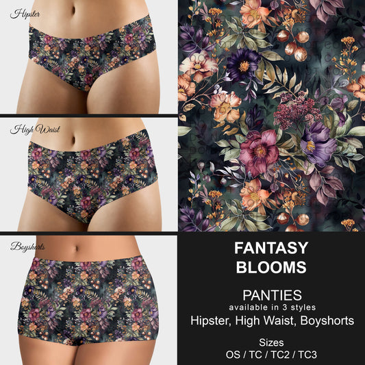 B306 - Preorder Fantasy Blooms Panties (Closes 8/07. ETA mid October)