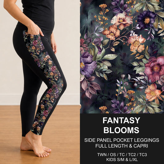 B300 - Preorder Fantasy Blooms Side Panel Pocket Leggings (Closes 7/15. ETA: mid Sept.)