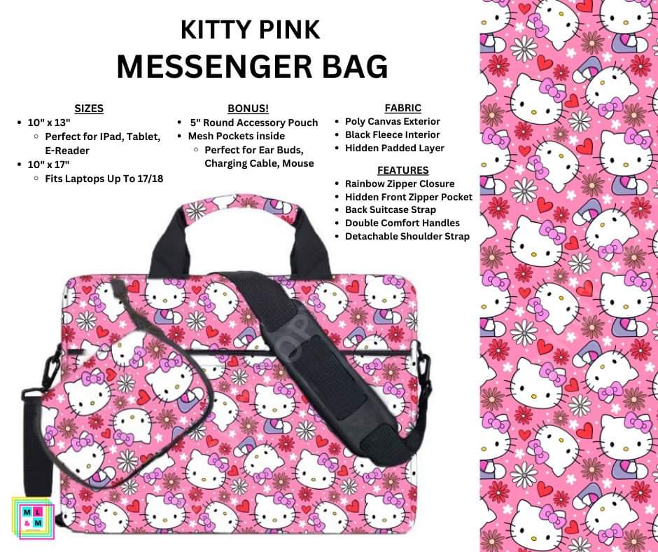 Kitty Pink Messenger Bag